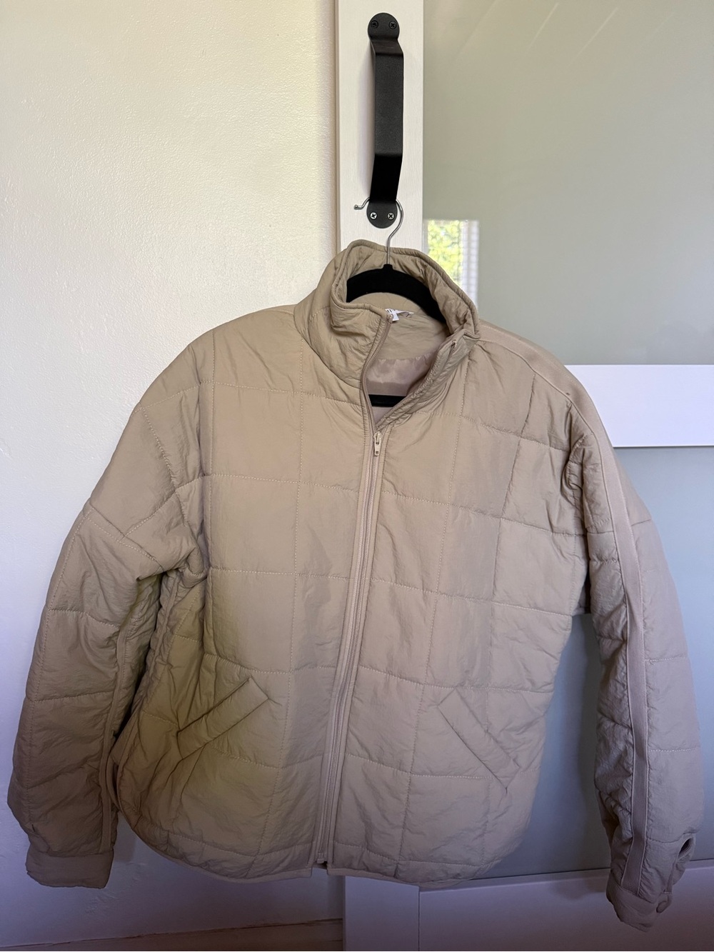 Lightweight Quilted Jacket in Beige